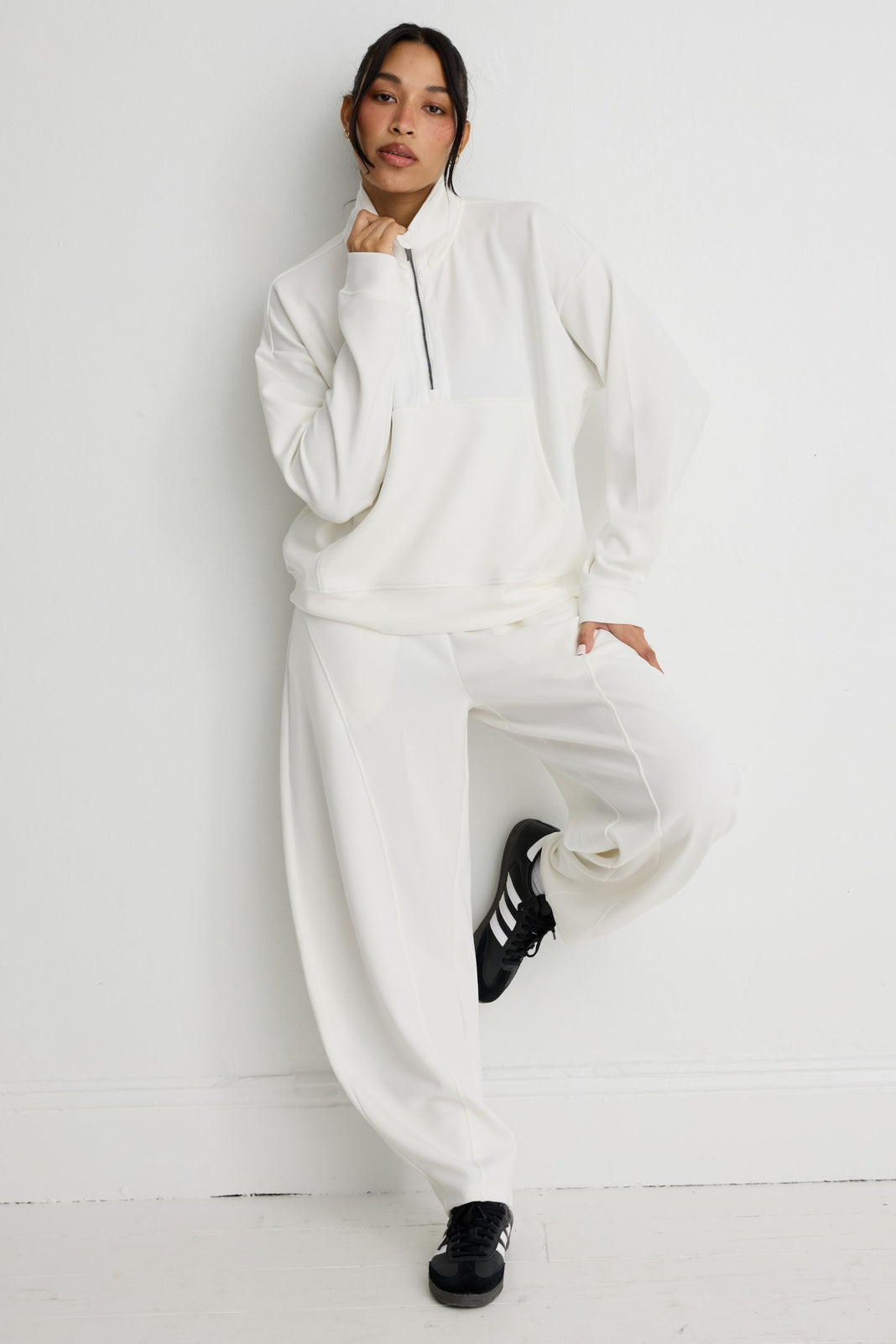 Soft Luxury 1/2 Zip Set - Chalk