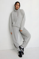 Soft Luxury Barrel Leg Track Pant - Grey Marle