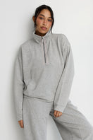 Soft Luxury 1/2 Zip Sweater - Grey Marle