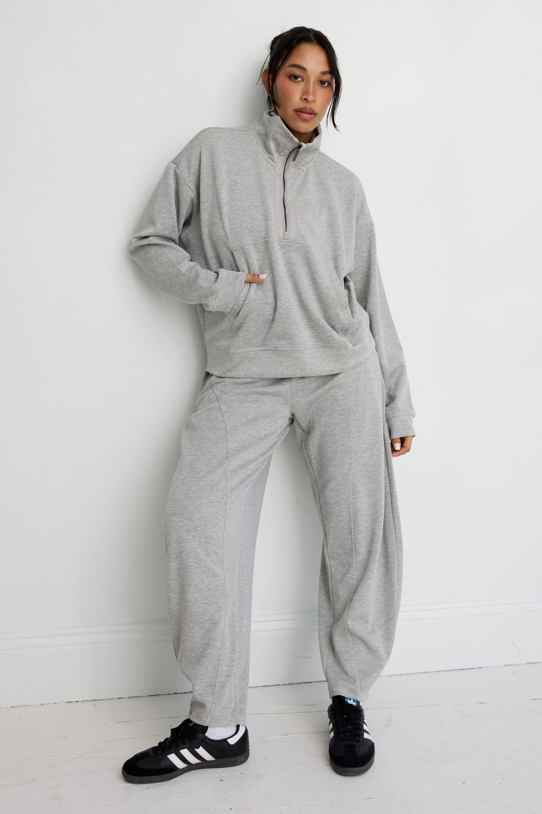 Soft Luxury 1/2 Zip Set - Grey Marle