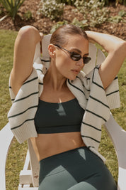 Stripe Crew Neck Knit