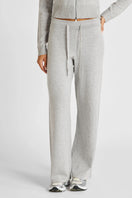Wide Leg Knit Pant - Grey Marle