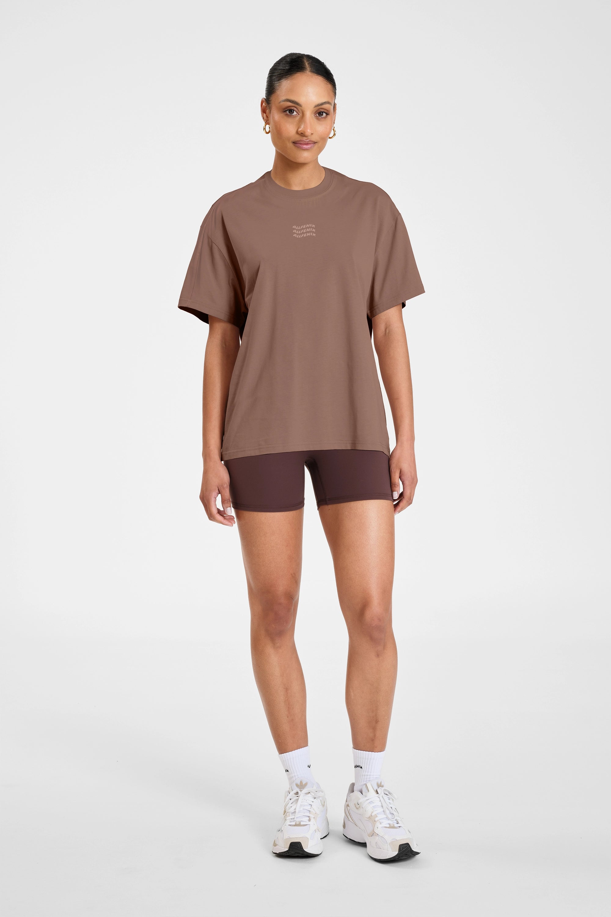 ALLFENIX Waves Logo Tee - Espresso