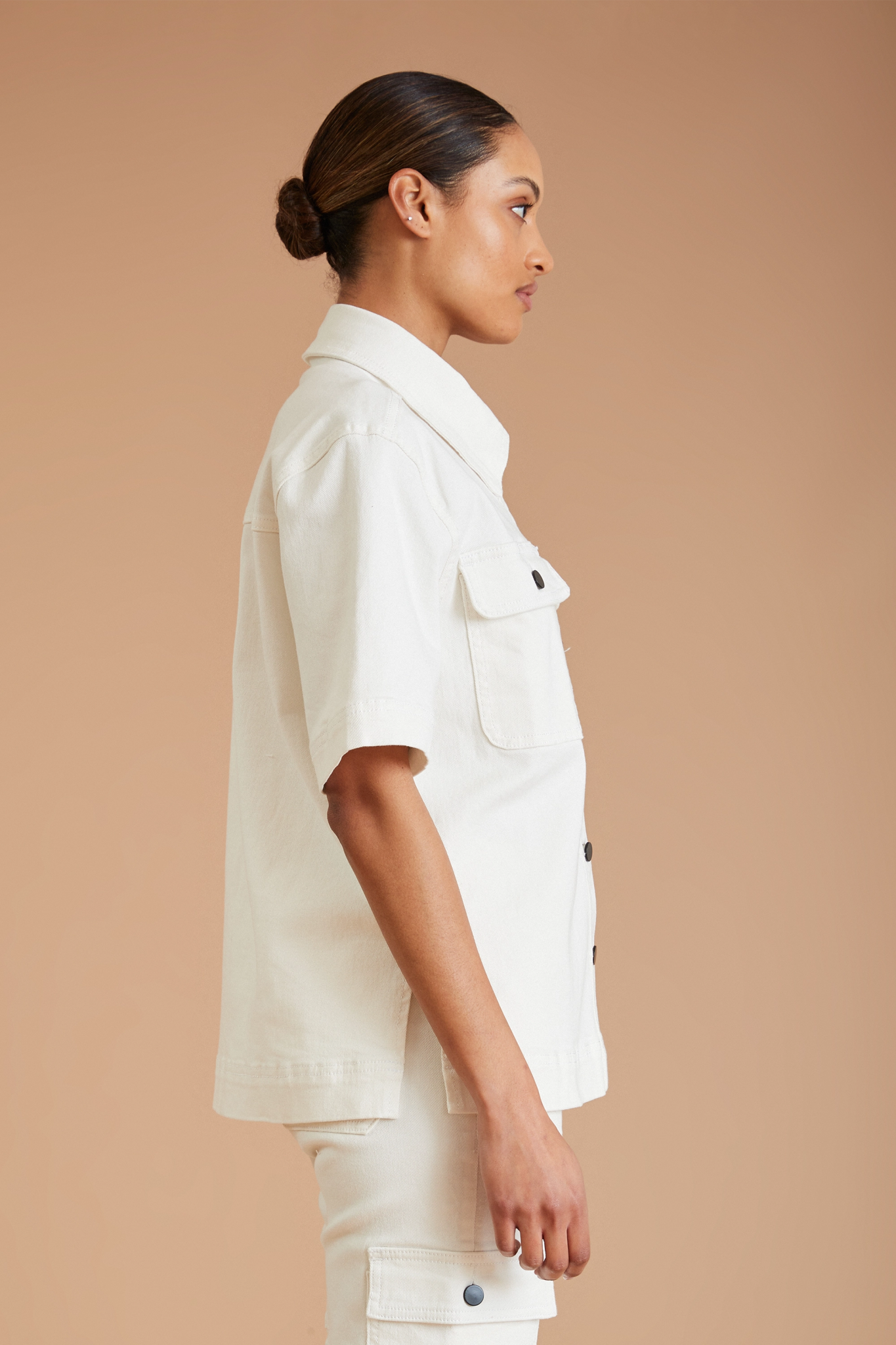 AF Denim Utility Shirt (White) - All Fenix