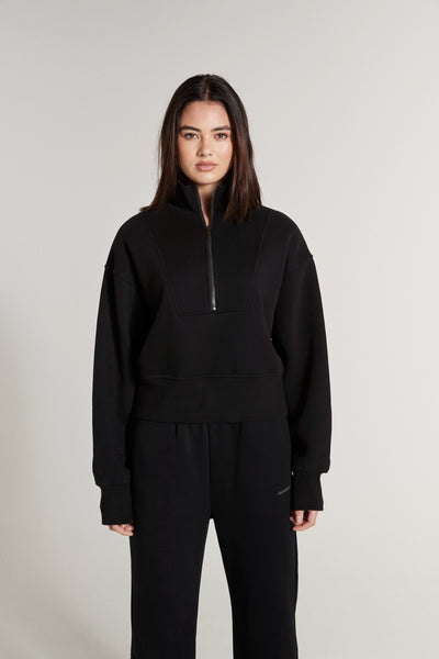 最終値下げ sahara Fluffy Layered Zip Top ブラック all-fenix-track-12-zip-sweater