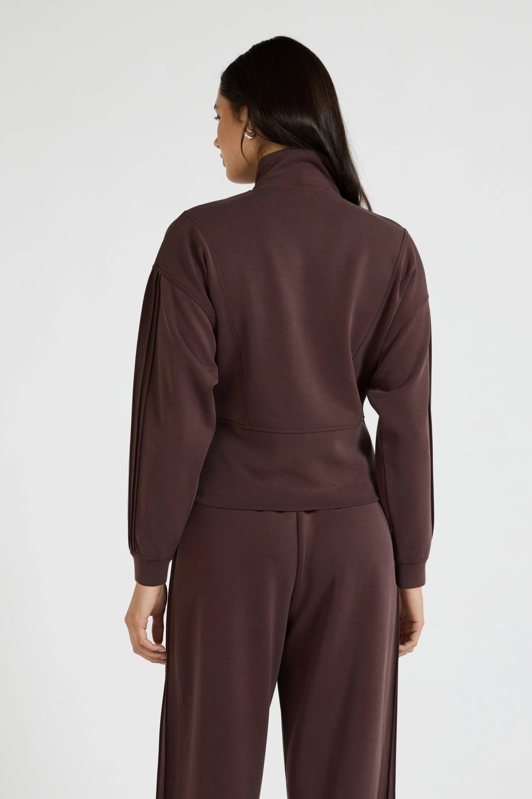 Soft Luxury Panel Full Zip Jacket - Espresso
