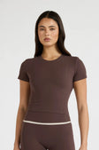 ALLFENIX CloudCore™ Lite Crop Tee - Espresso