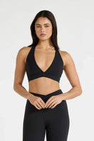 ALLFENIX CloudCore™ Deep V-Neck Sports Bra - Black