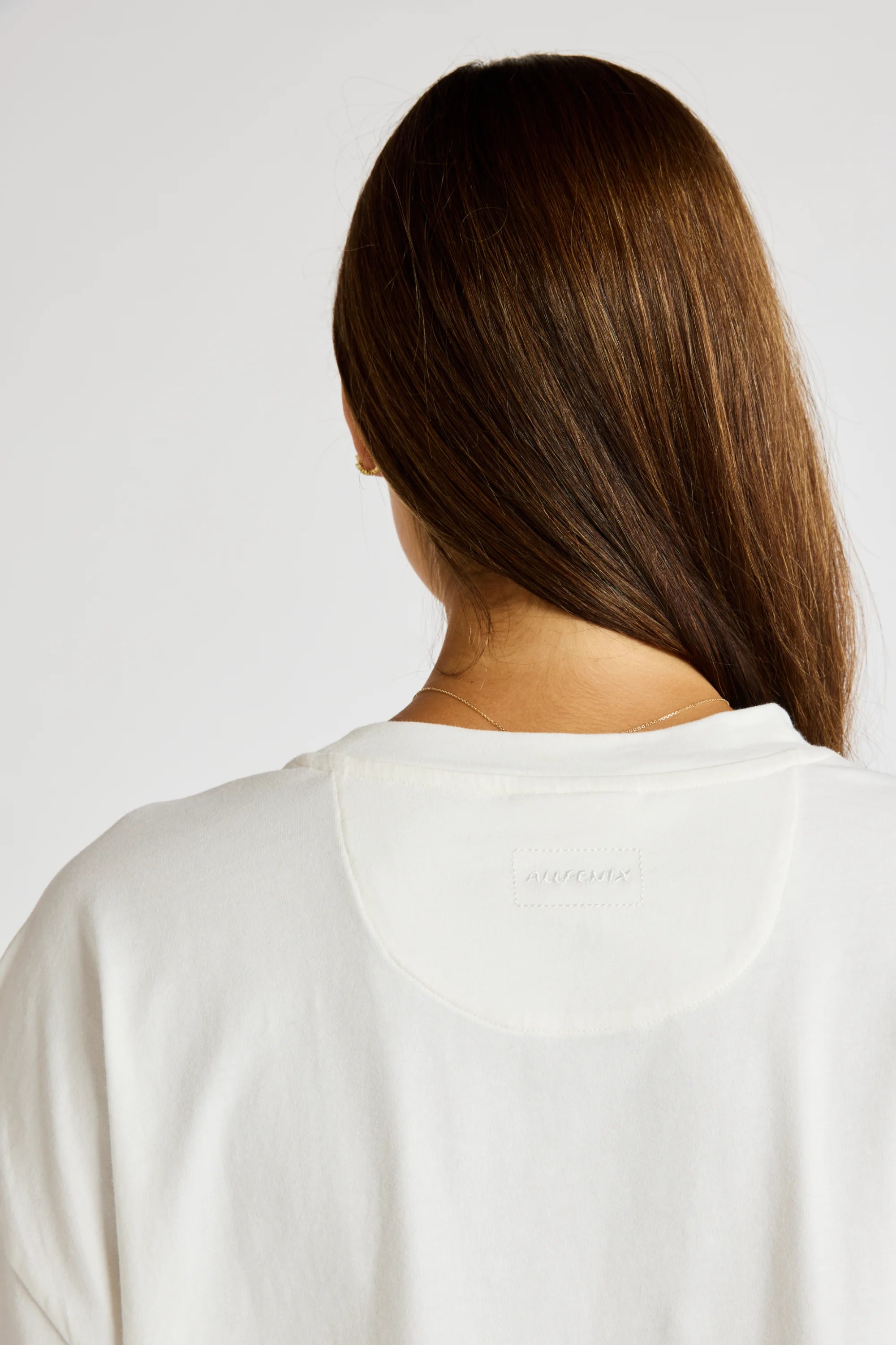 Oversized Cropped Tee - Chalk