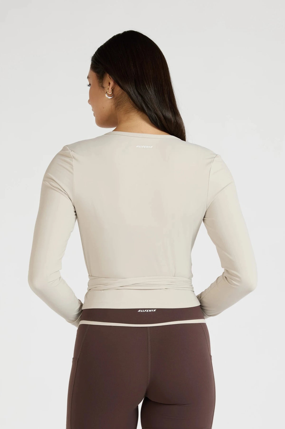 ALLFENIX CloudCore™ Lite Long Sleeve Wrap Top - Stone