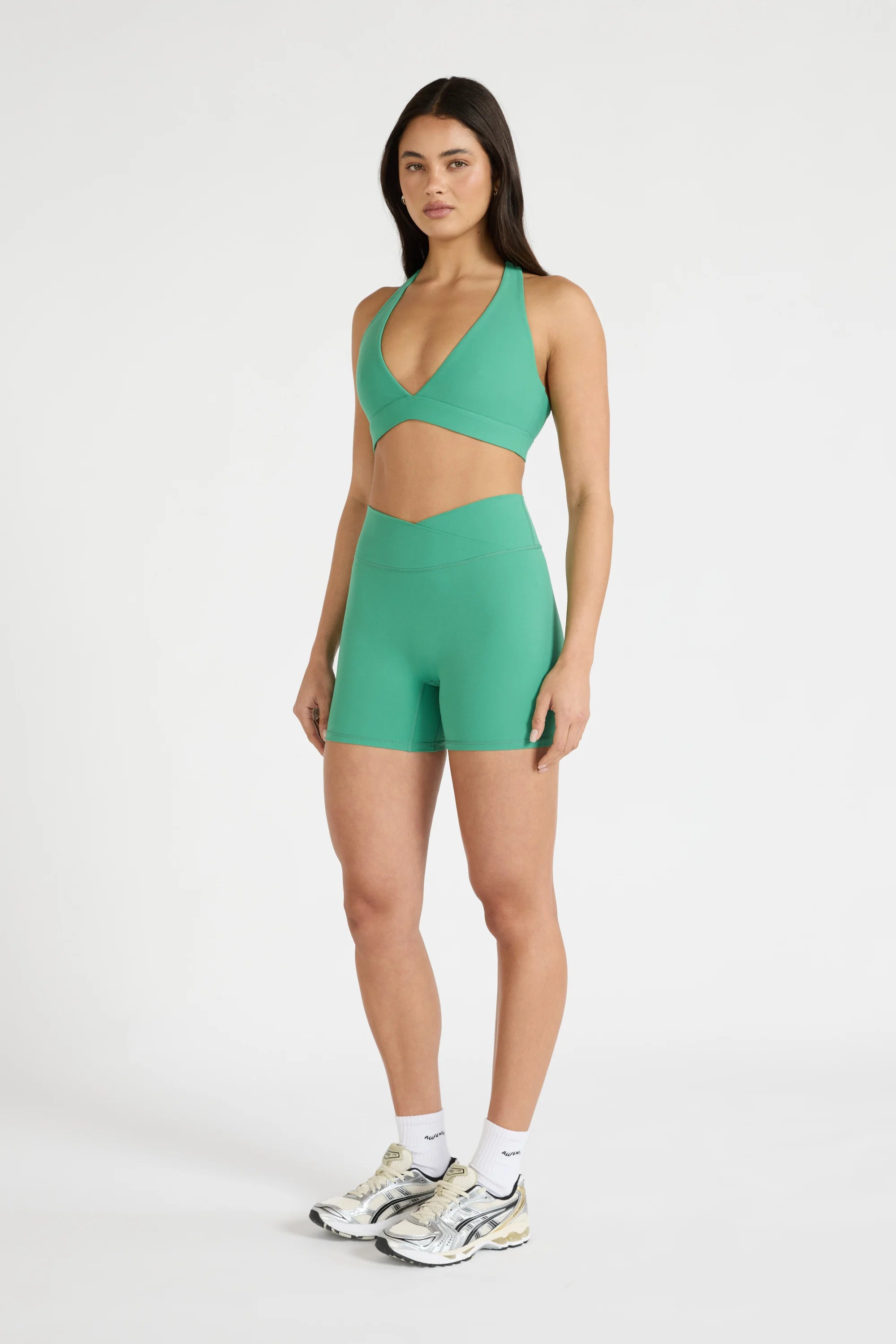 ALLFENIX CloudCore™ Deep V-Neck Sports Bra - Matcha