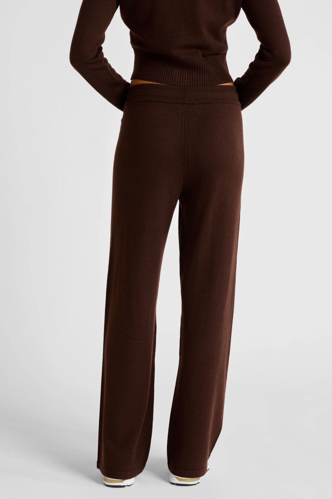 Wide Leg Knit Pant - Espresso
