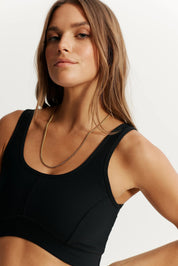 Eco Rib Contour Sports Bra (Black) - All Fenix