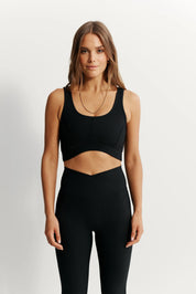 Eco Rib Contour Sports Bra (Black) - All Fenix