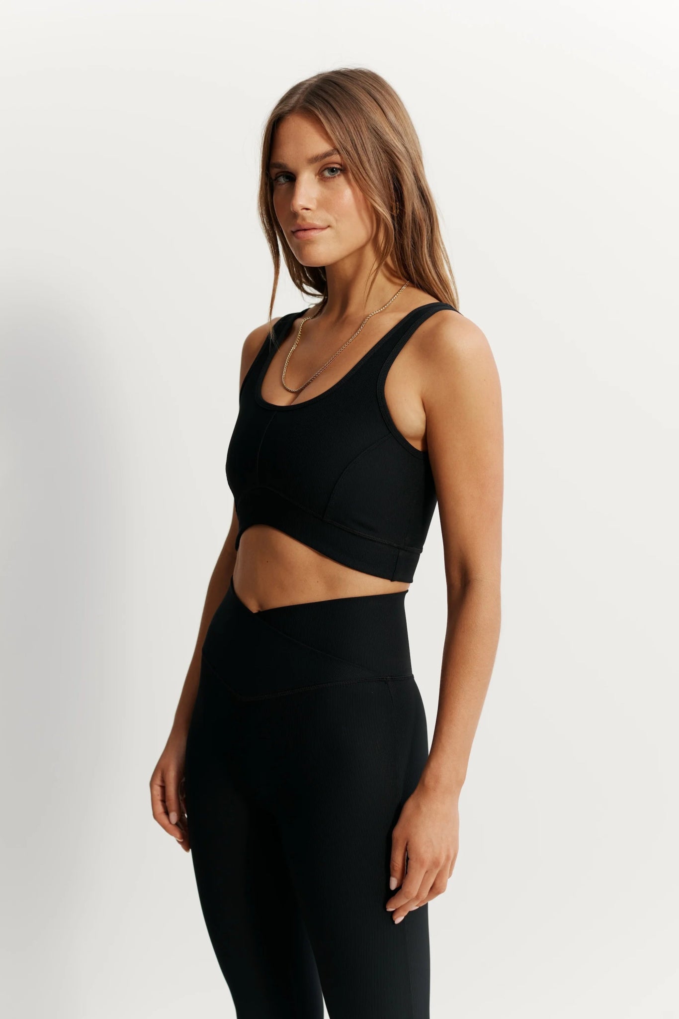 Eco Rib Contour Sports Bra (Black) - All Fenix