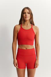 Eco Rib Strap Racer Crop (Watermelon) - All Fenix