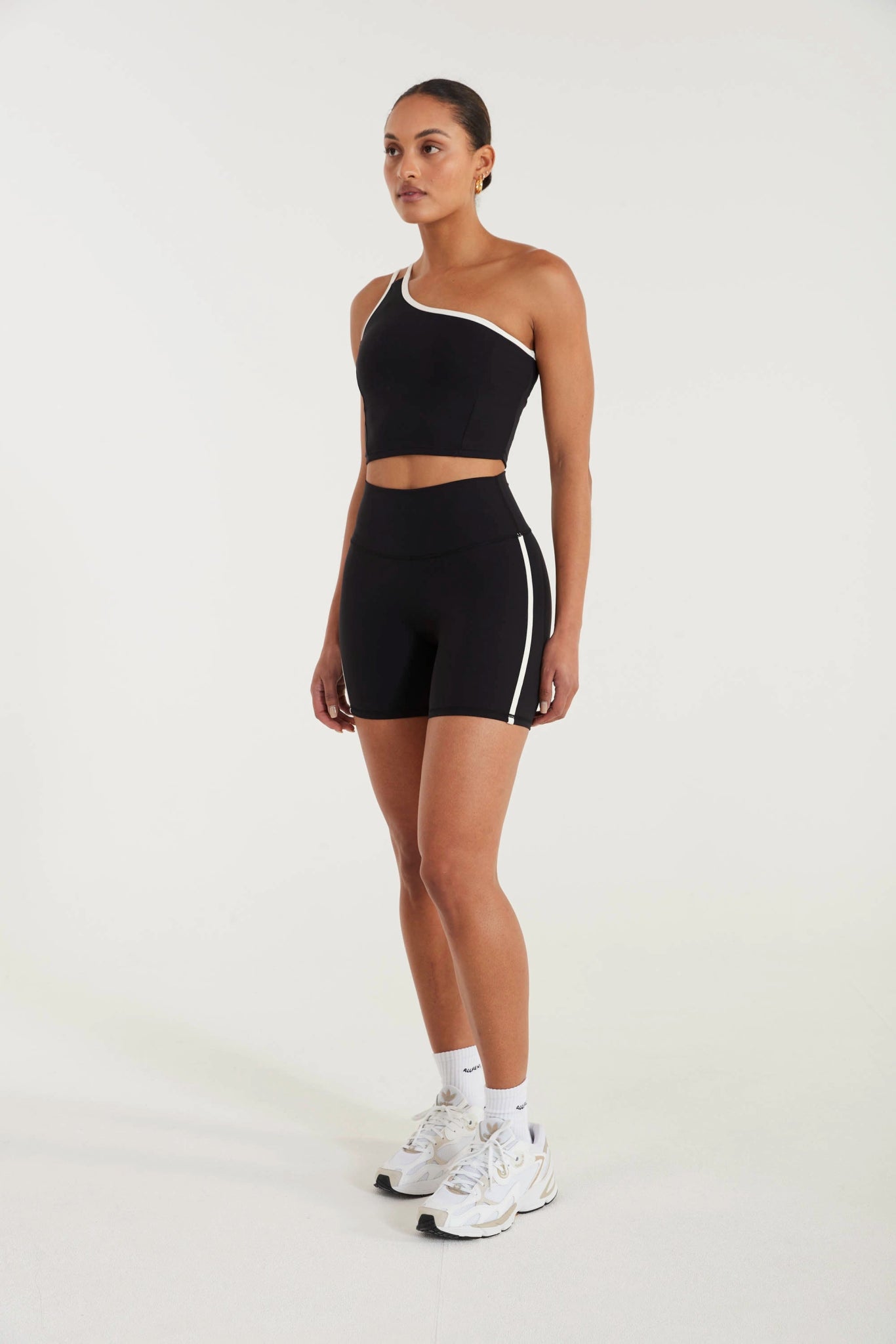 EcoSculpt Contrast One Shoulder Tank - All Fenix