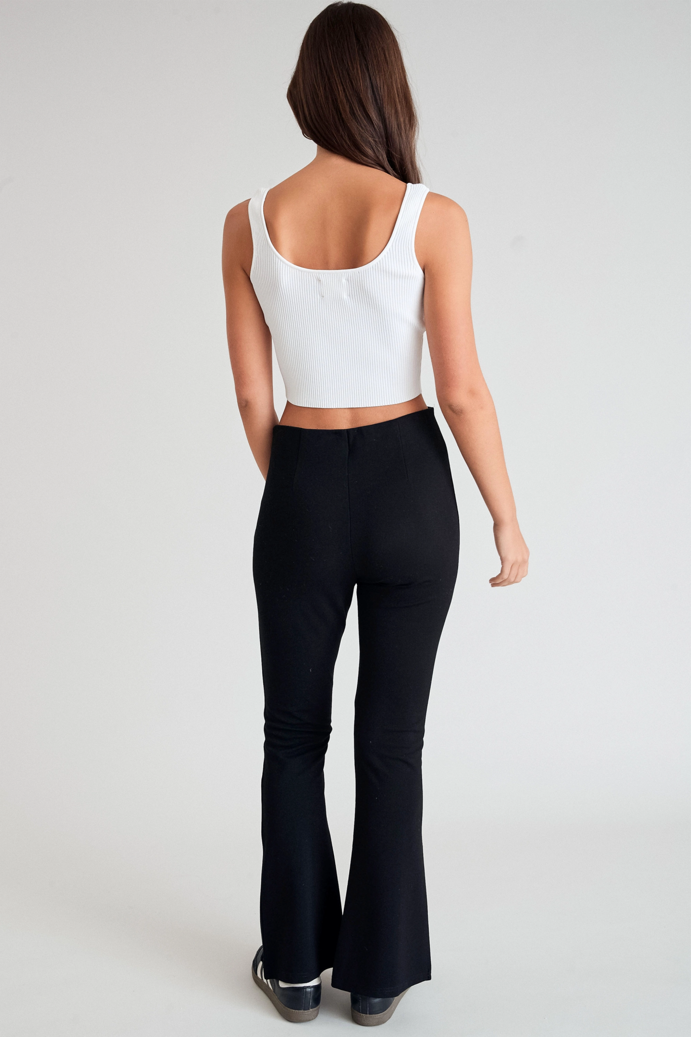 Fine Knit Flare Zip Pant (Black) - All Fenix