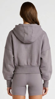 Cropped Zip Hoodie