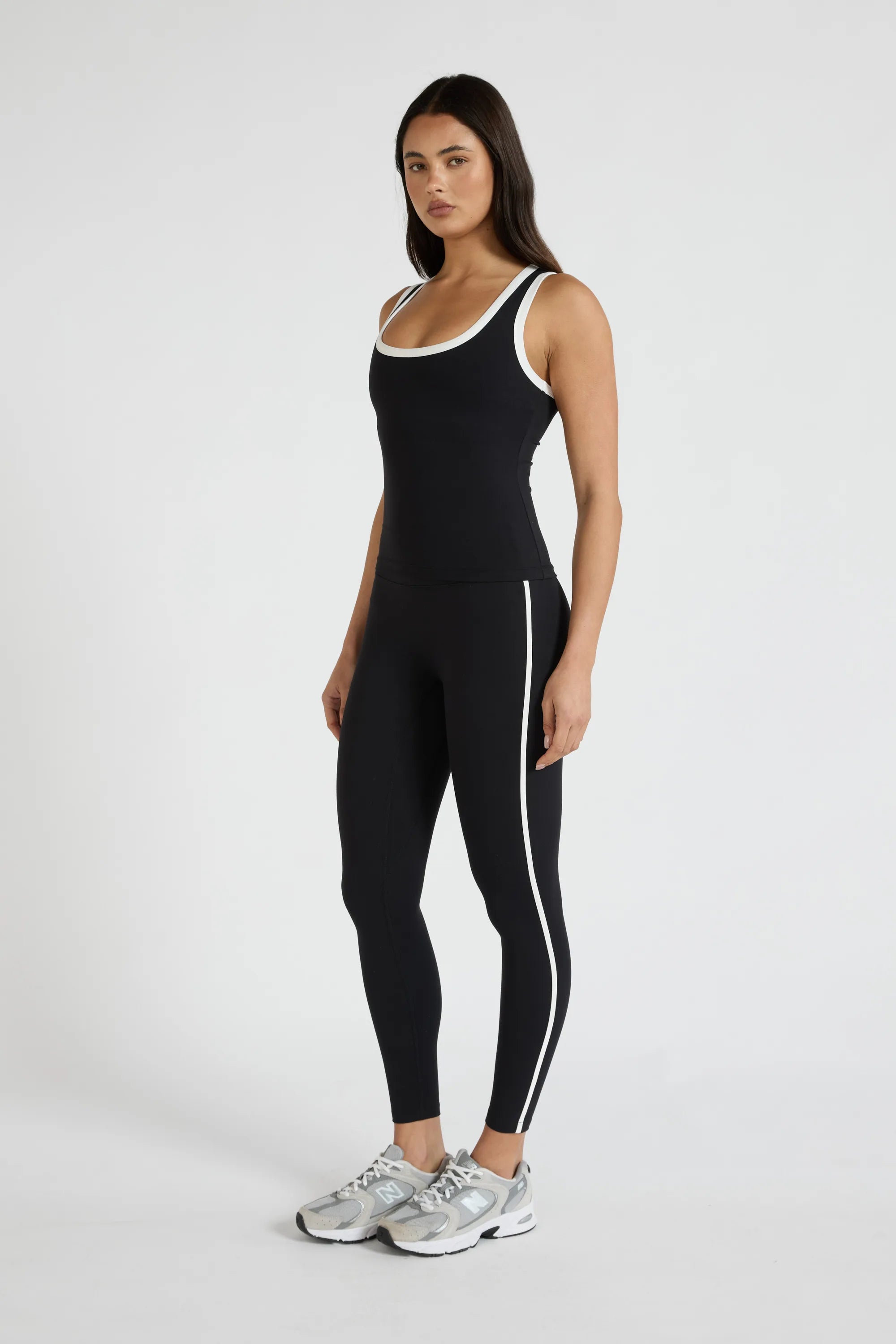 ALLFENIX CloudCore™ Contrast Bind Racer Tank - Black