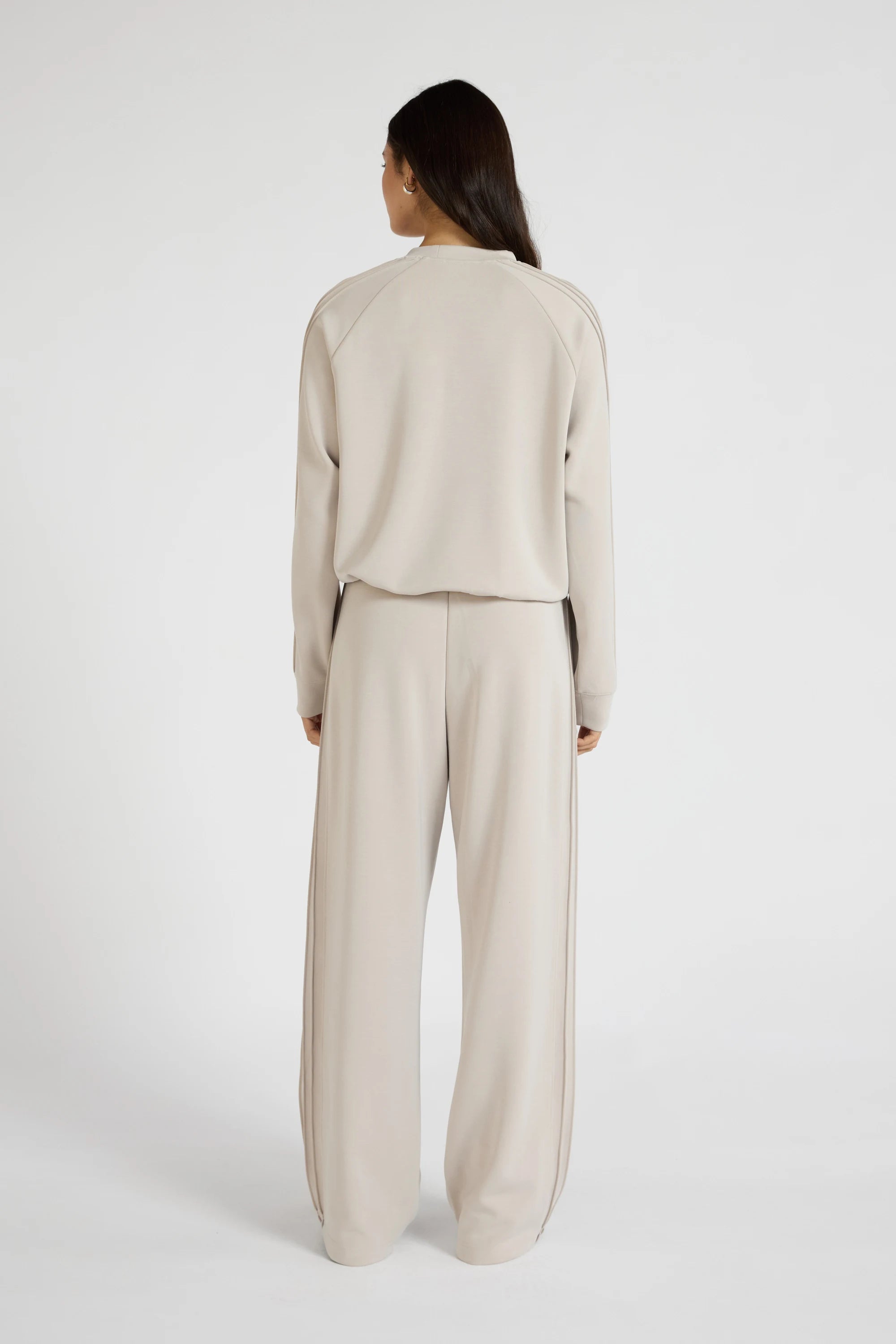 Soft Luxury Raglan Crew Jumper - Stone