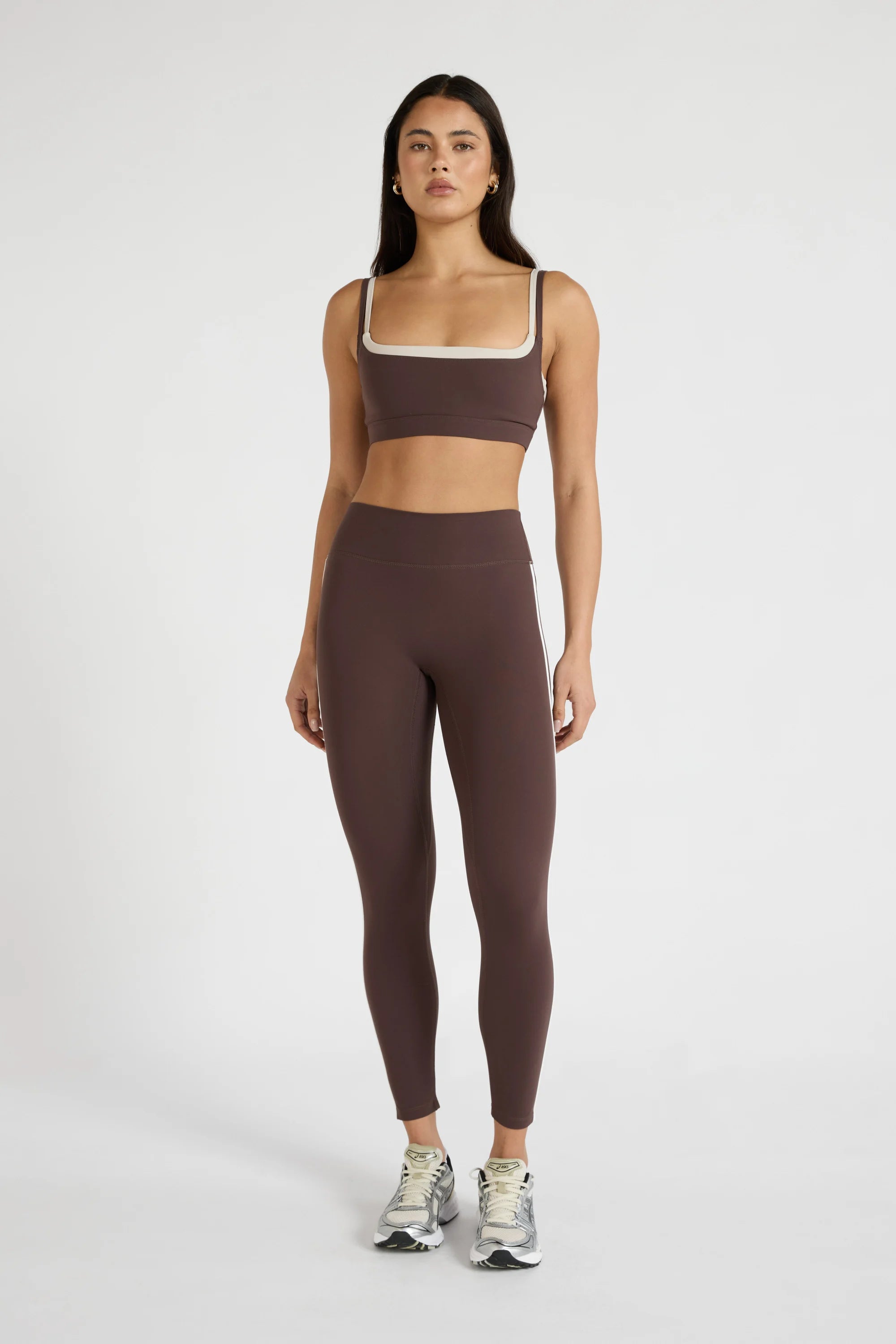 ALLFENIX CloudCore™ Contrast Stripe 7/8 Legging - Espresso