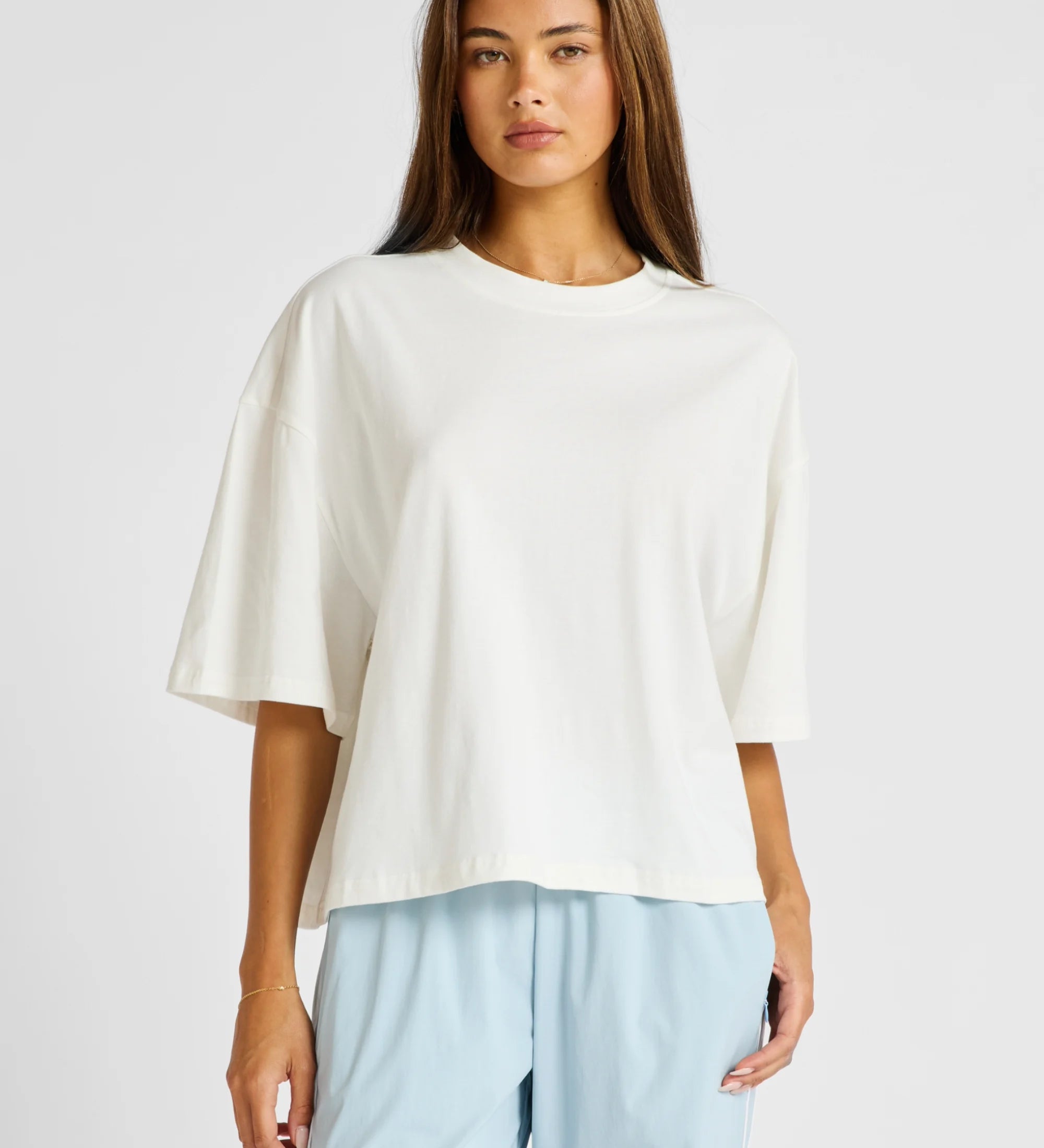 ALLFENIX Oversized Cropped Tee - Chalk