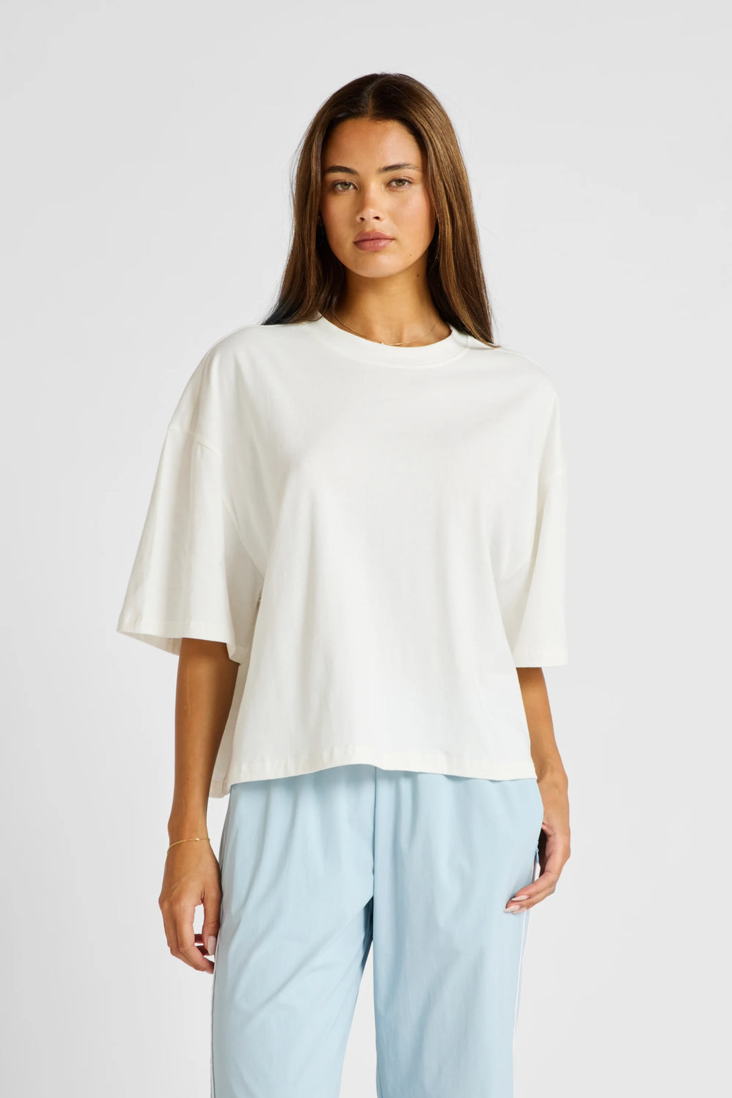 ALLFENIX Oversized Cropped Tee - Chalk