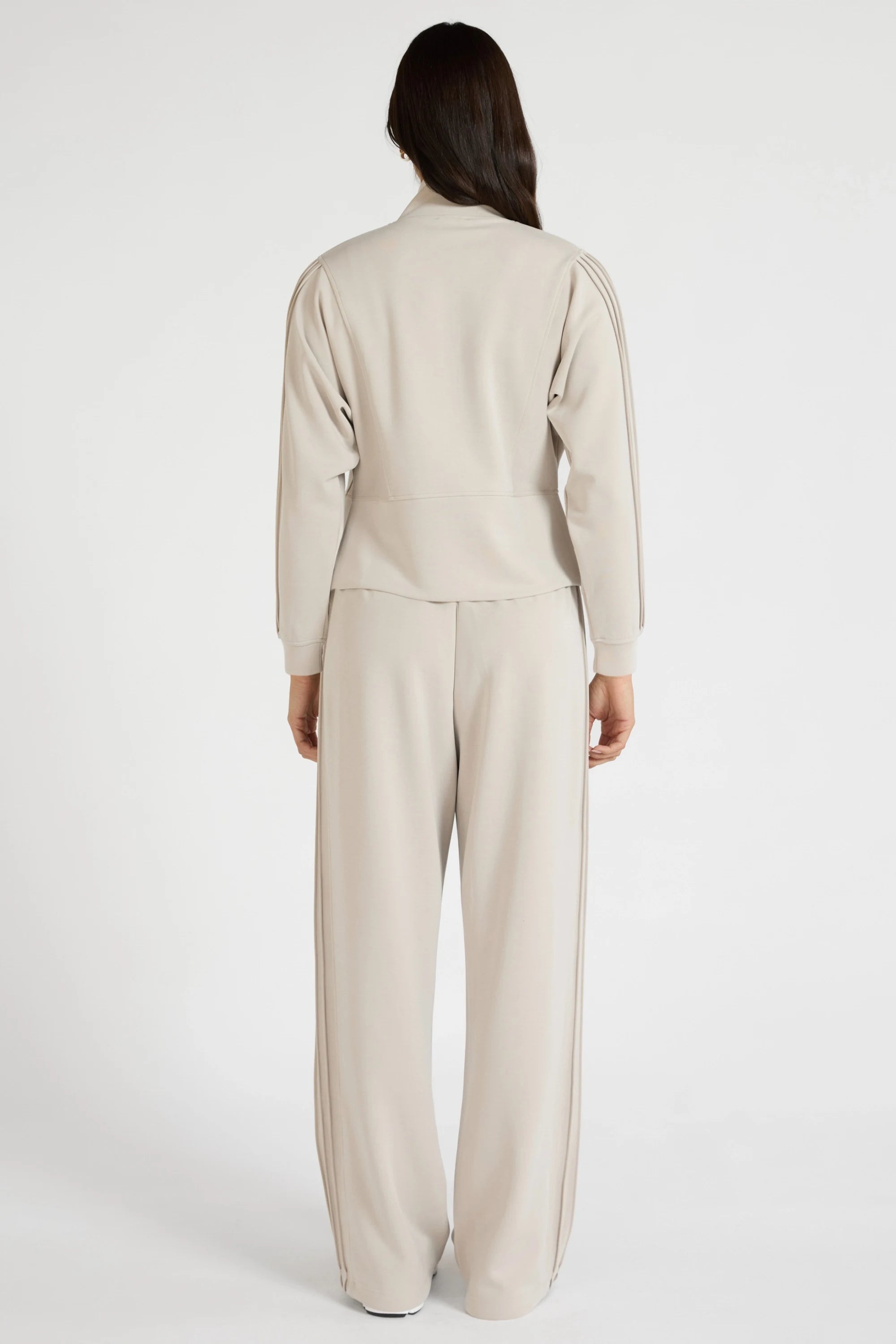 Soft Luxury Panel Full Zip Jacket - Stone