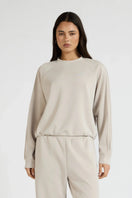 Soft Luxury Raglan Crew Jumper - Stone