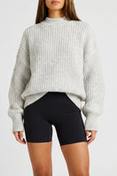 Funnel Neck Knit - Grey