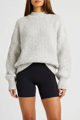 Funnel Neck Knit - Grey