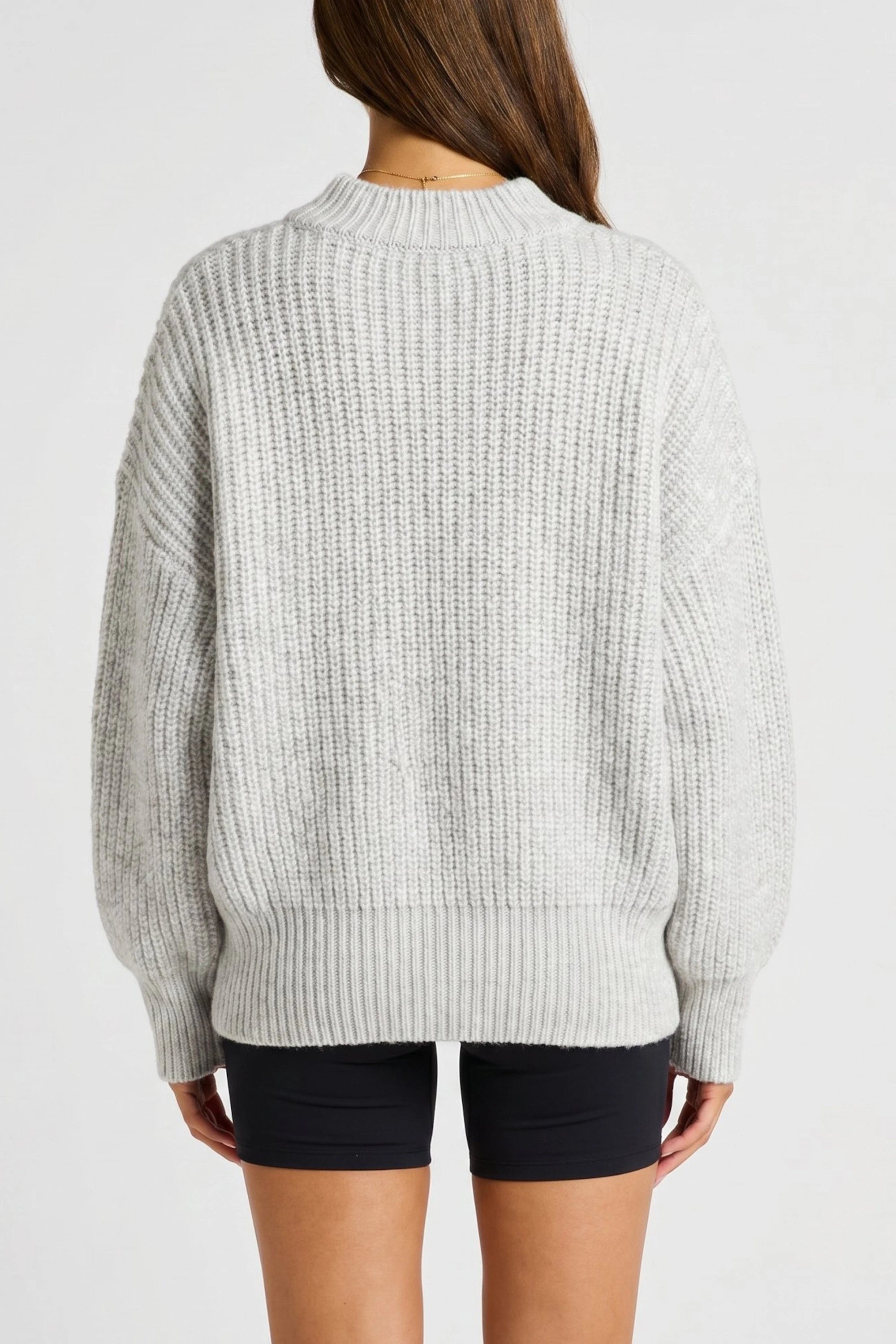 Funnel Neck Knit - Grey