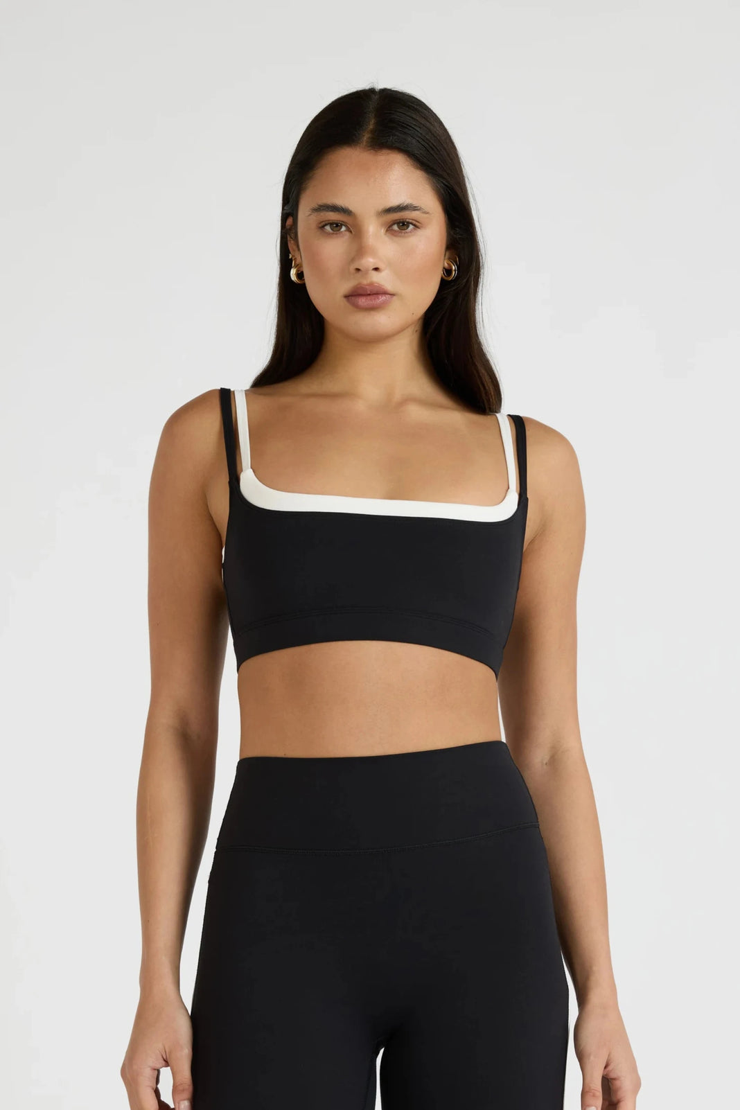 ALLFENIX CloudCore™ Double Layer Contrast Sports Bra - Black
