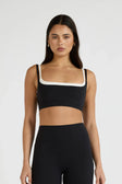 ALLFENIX CloudCore™ Double Layer Contrast Sports Bra - Black
