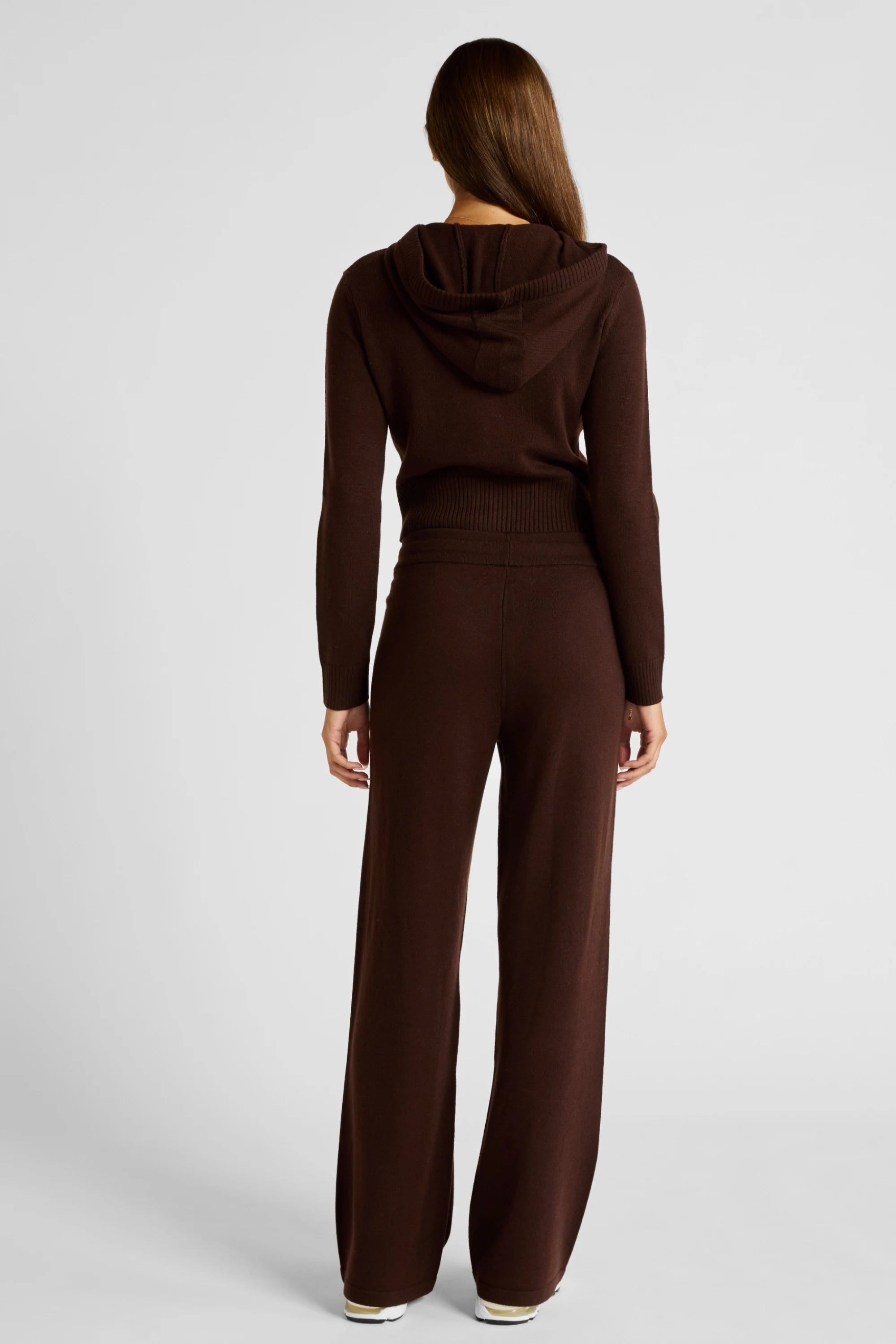 Wide Leg Knit Pant - Espresso