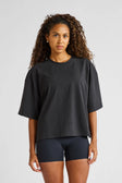 Oversized Cropped Tee - Black