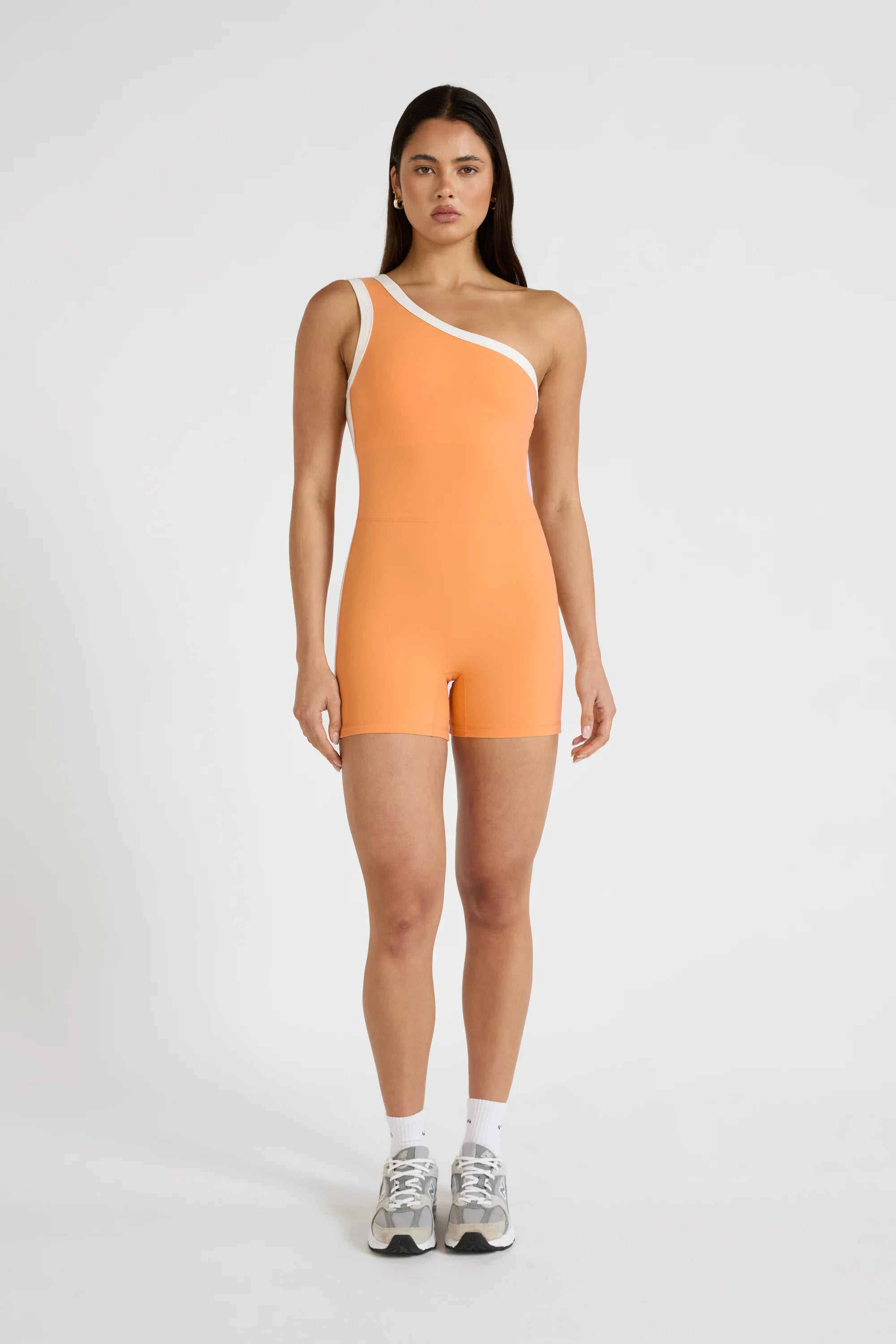 ALLFENIX CloudCore™ Contrast One Shoulder Unitard - Orange
