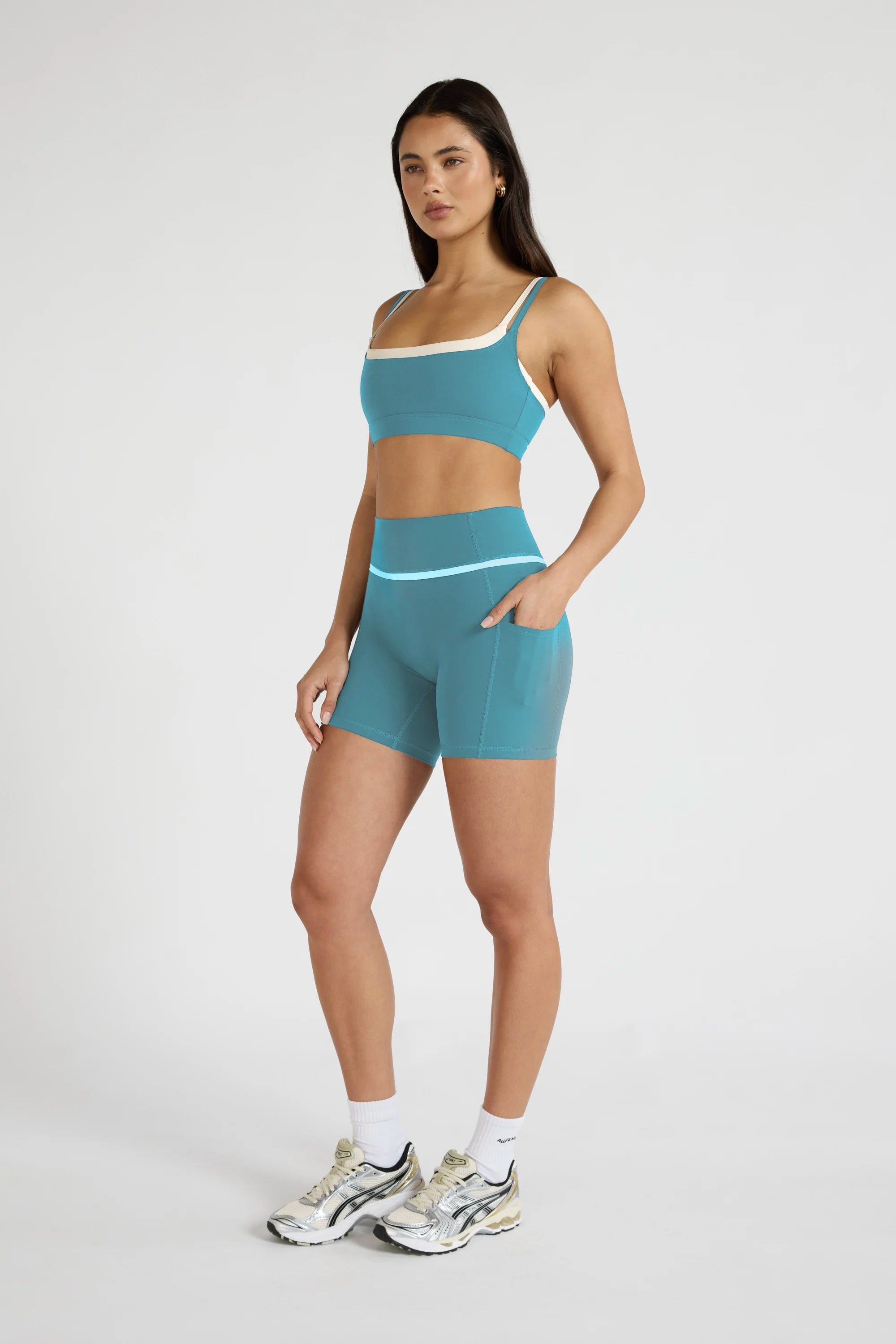 ALLFENIX CloudCore™ Contrast Double Layer Sports Bra - Lagoon