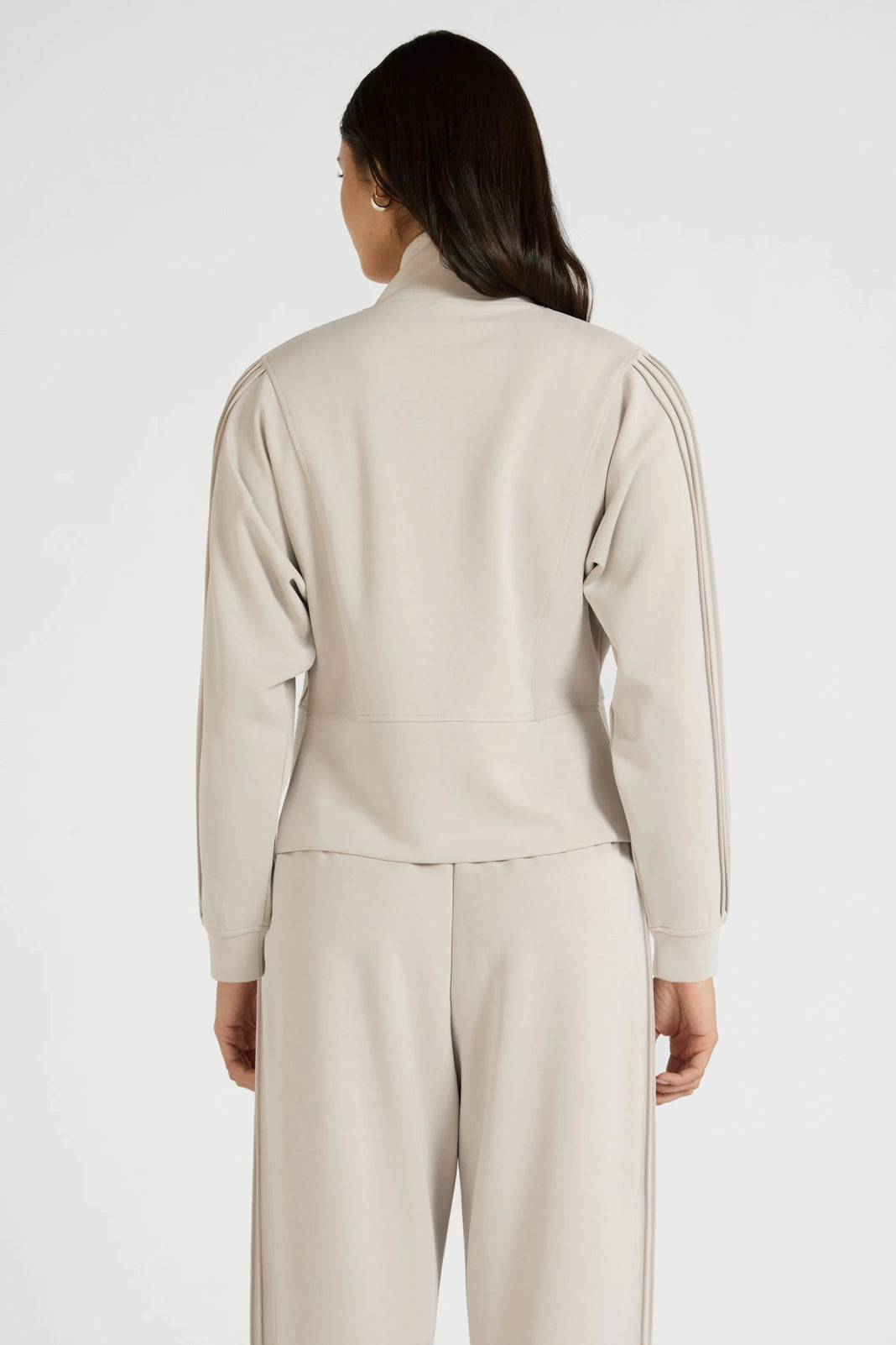 Soft Luxury Panel Full Zip Jacket - Stone