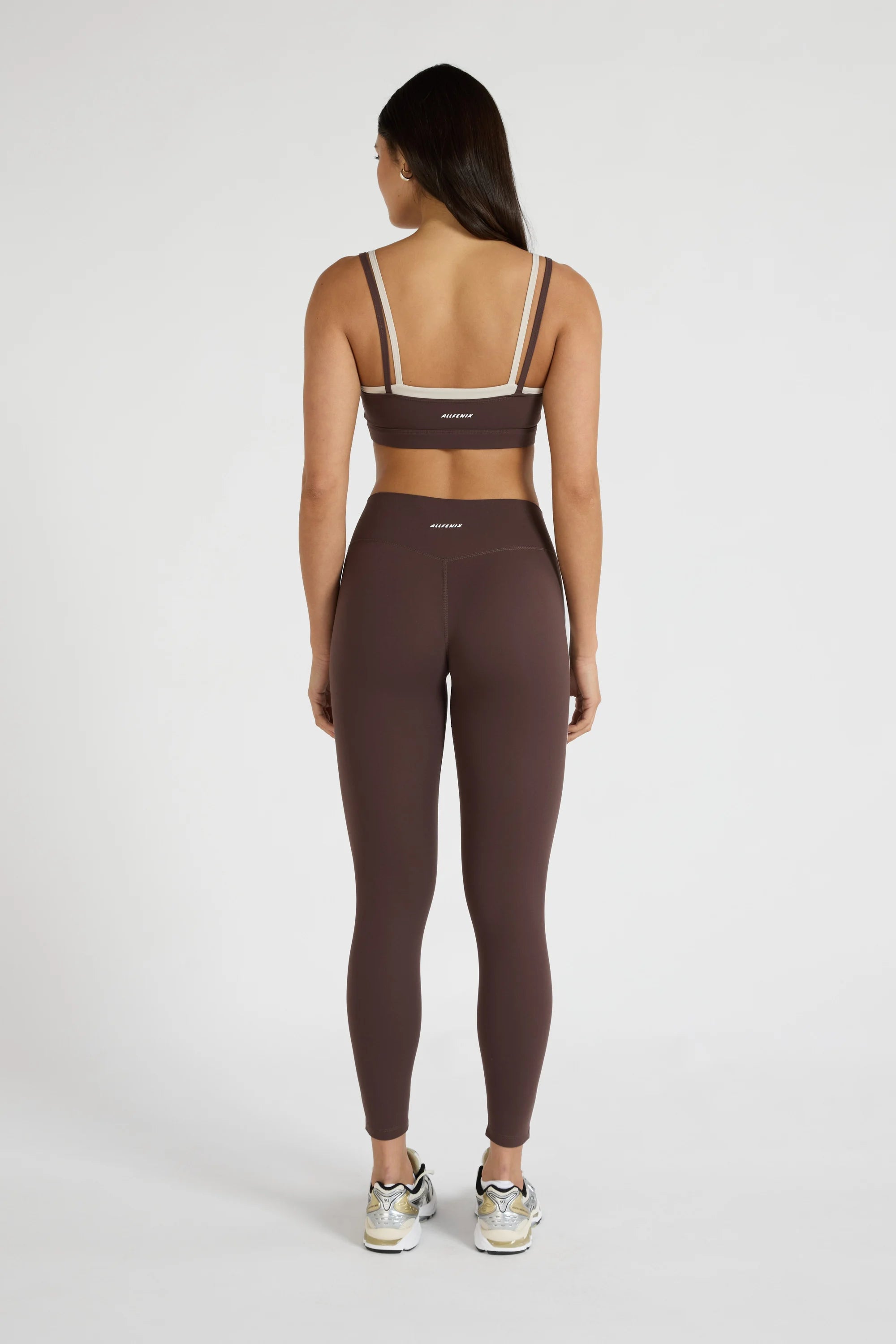 ALLFENIX CloudCore™ Contrast Stripe 7/8 Legging - Espresso