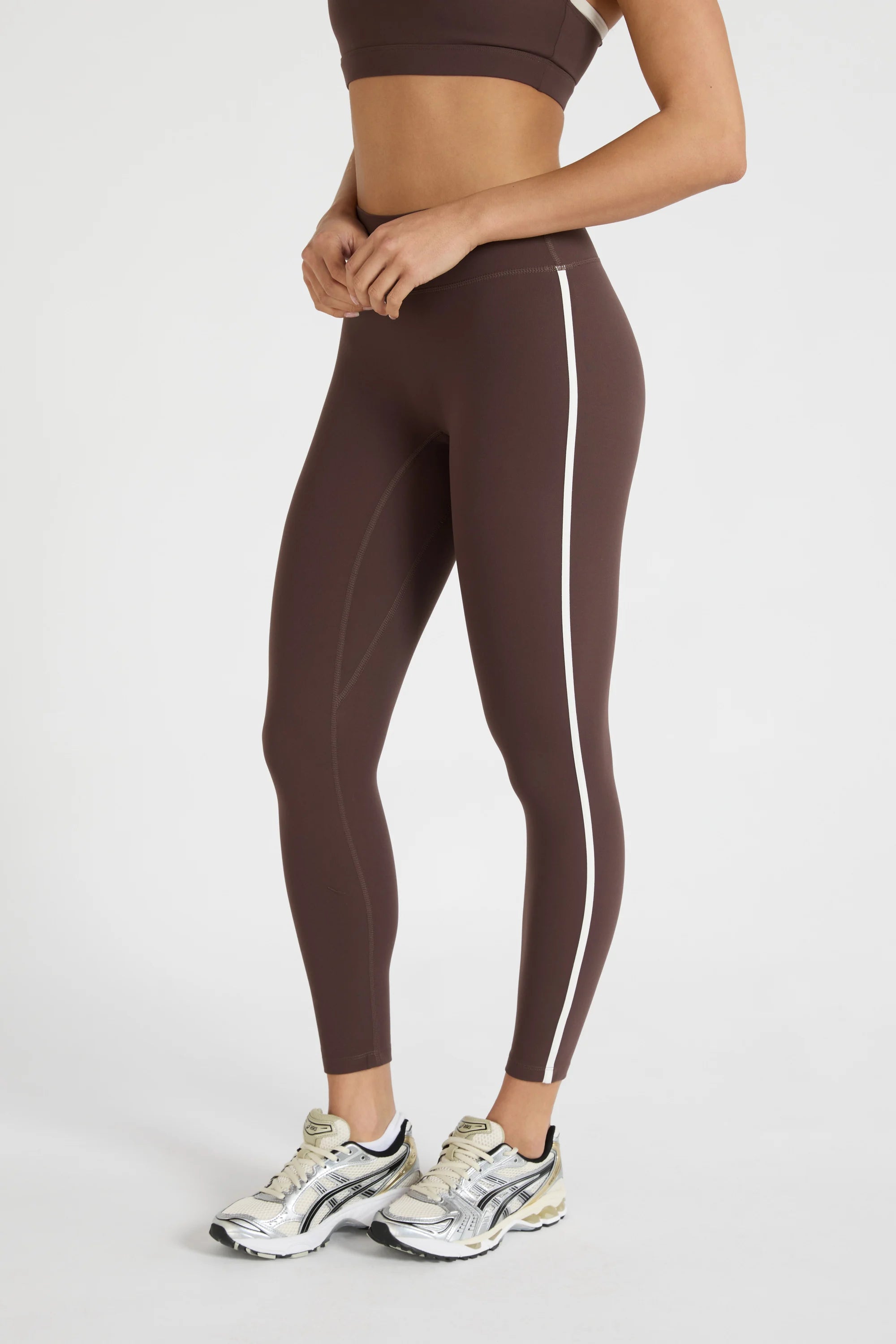 ALLFENIX CloudCore™ Contrast Stripe 7/8 Legging - Espresso