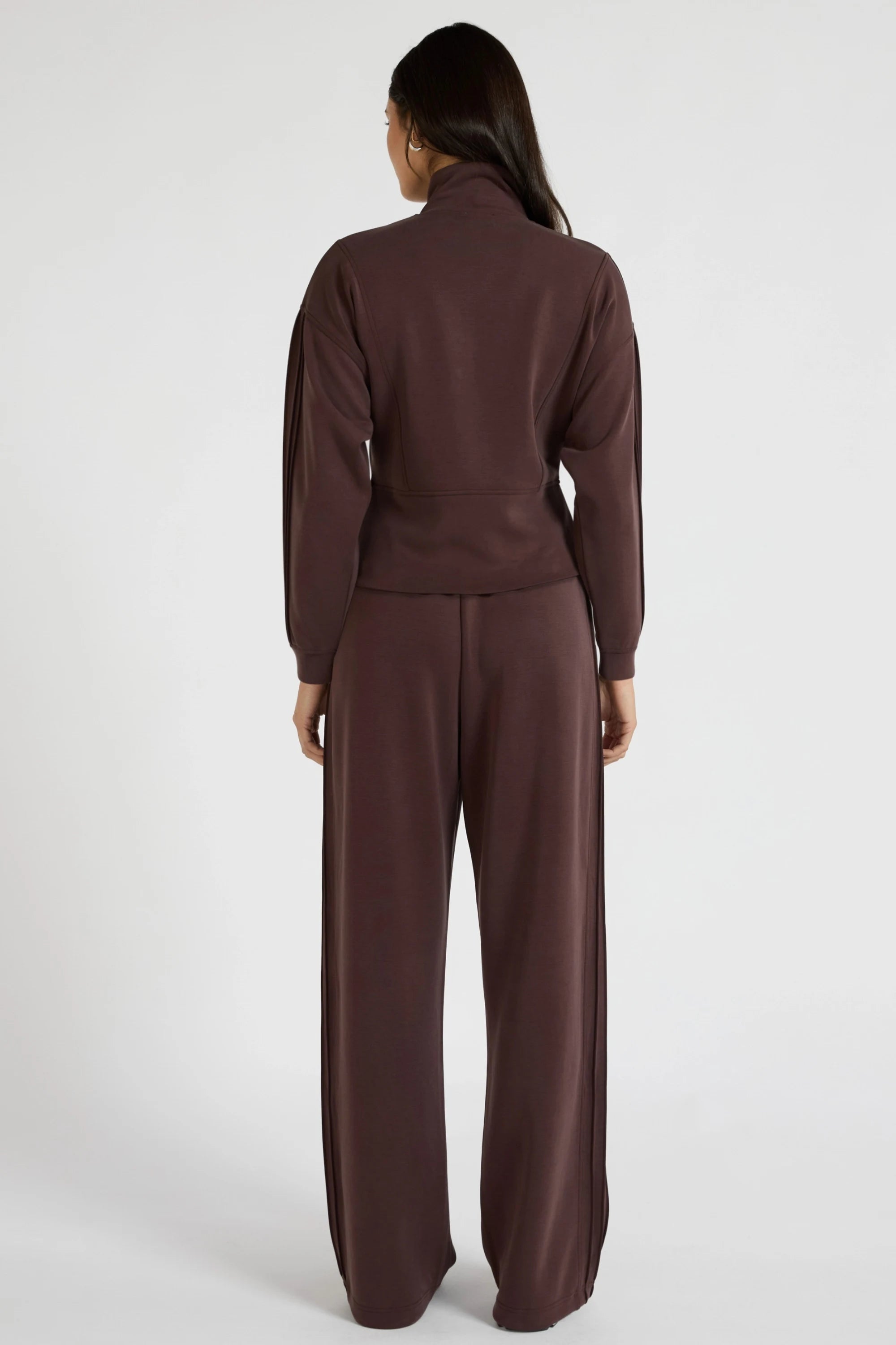 Soft Luxury Panel Full Zip Jacket - Espresso