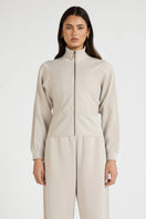 Soft Luxury Panel Full Zip Jacket - Stone