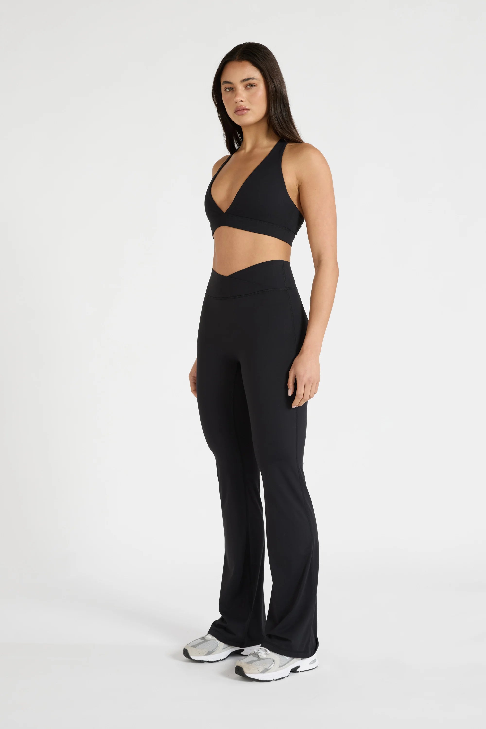ALLFENIX CloudCore™ Deep V-Neck Sports Bra - Black