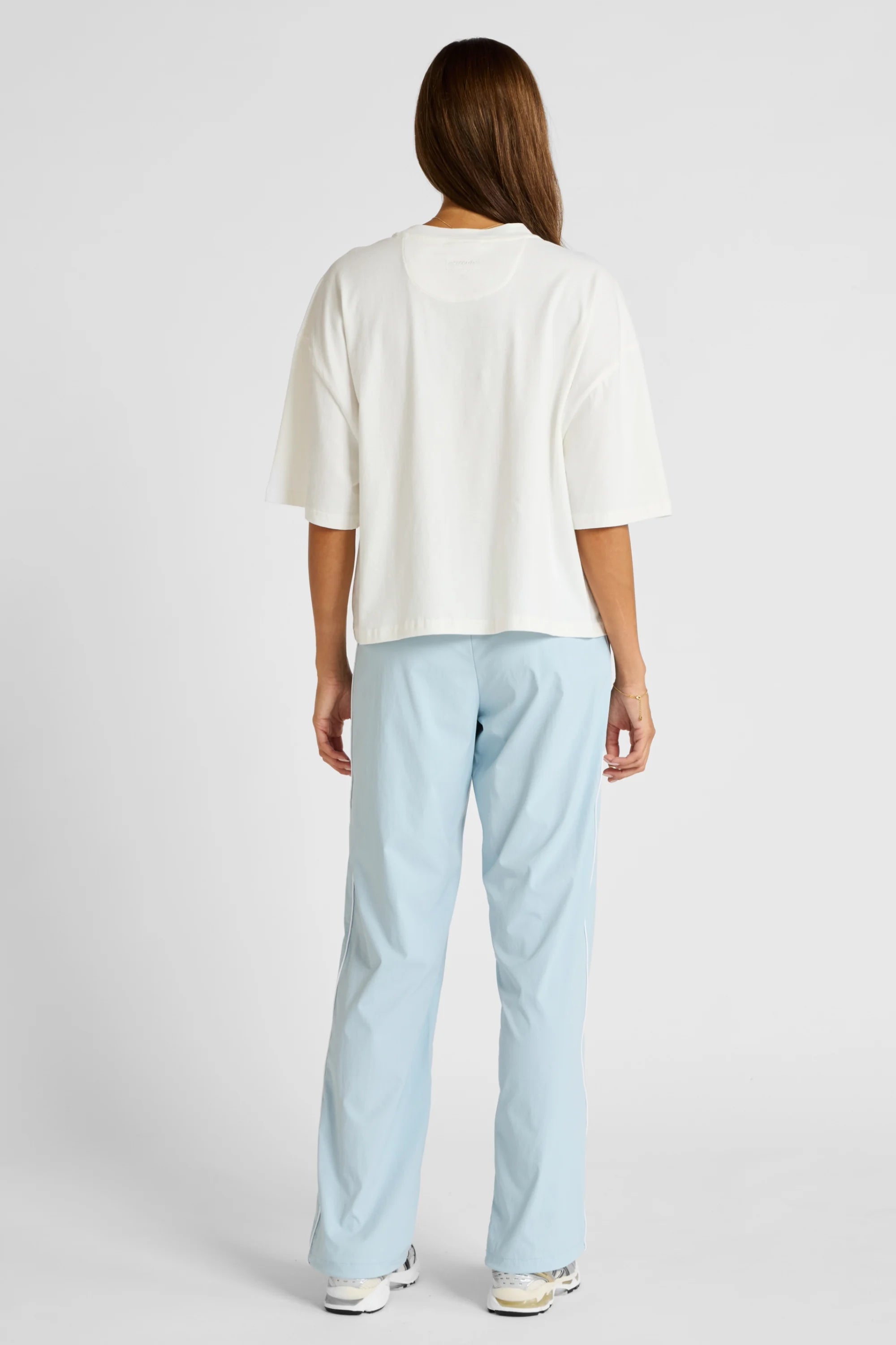 Oversized Cropped Tee - Chalk