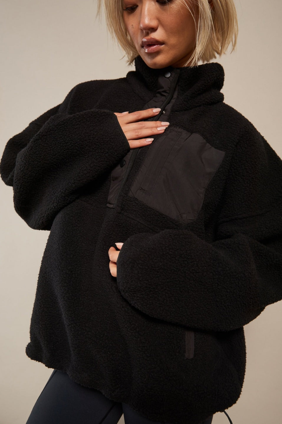 Cosy Fleece Jacket (Black)