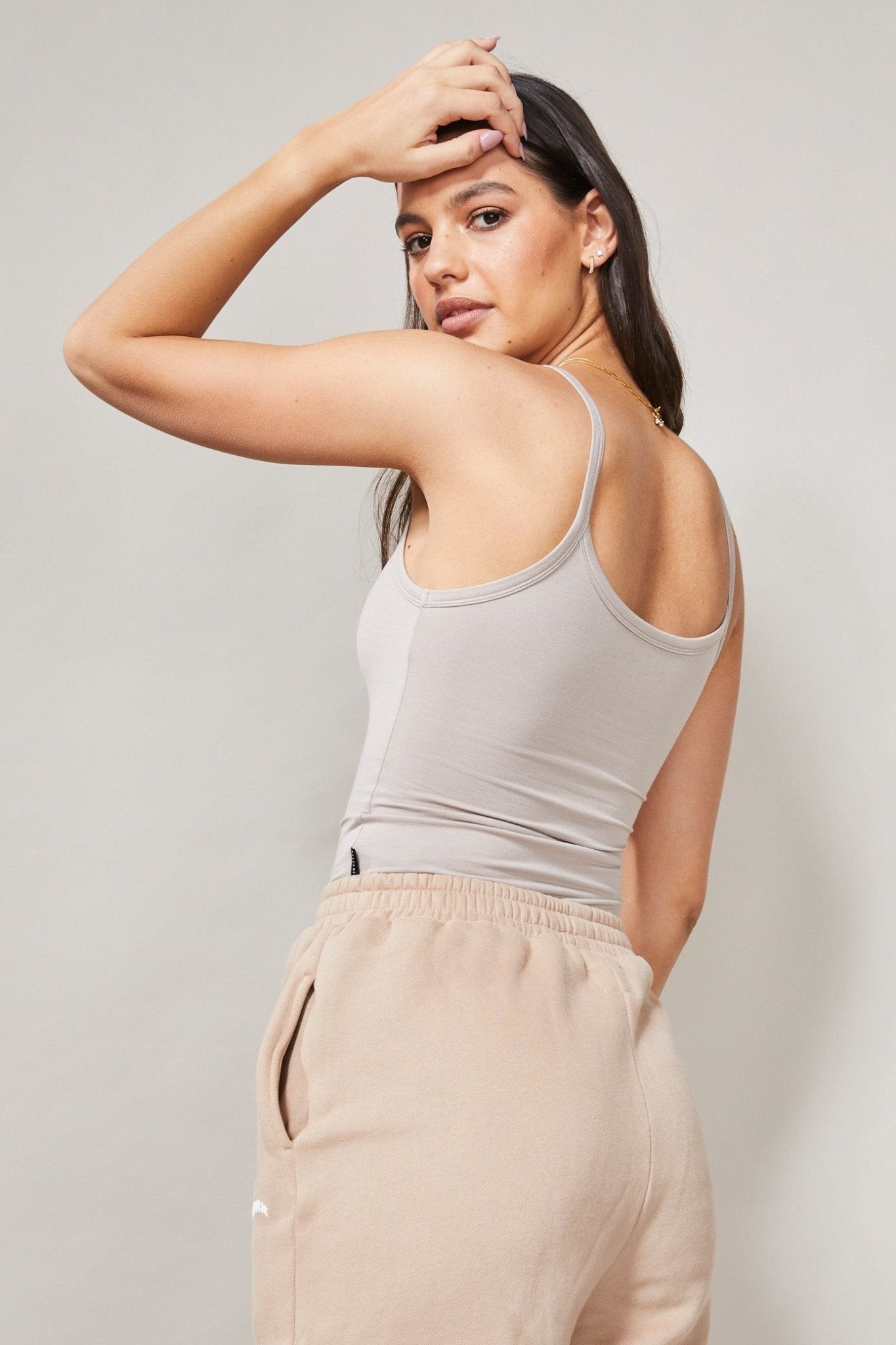 Bamboo Cotton Cami Tank (Taupe) - All Fenix