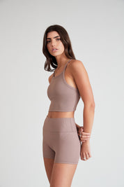 Eco Rib 4" Bike Shorts (Latte) - All Fenix