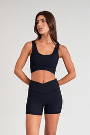 Eco Rib Contour Sports Bra (Black) - All Fenix